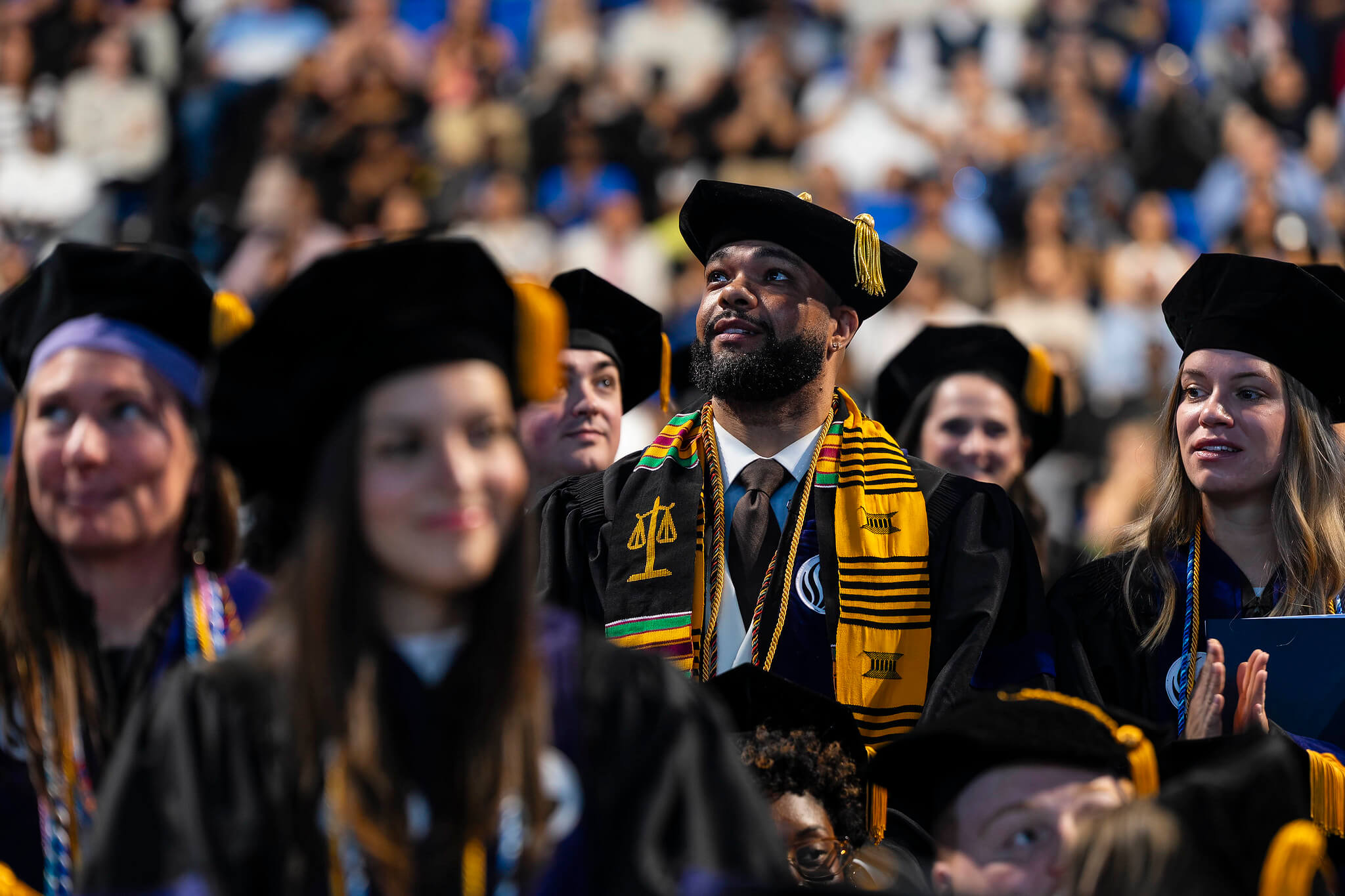 Georgia State University College of Law graduates stand to be recognized for honors at the 2026 Spring Commencement and Hooding Ceremony.