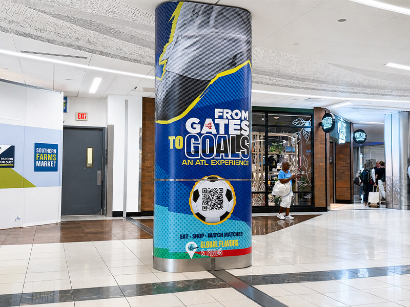 A Gates to Goals column at the Atlanta airport.
