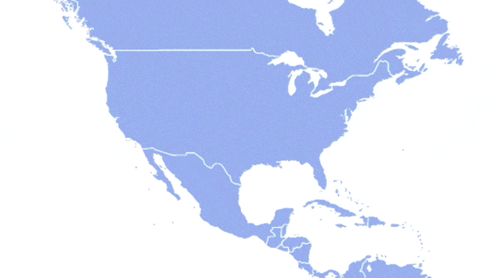 A GIF that shows a map of the world , noting where Honors Students have been 2025 - 2026