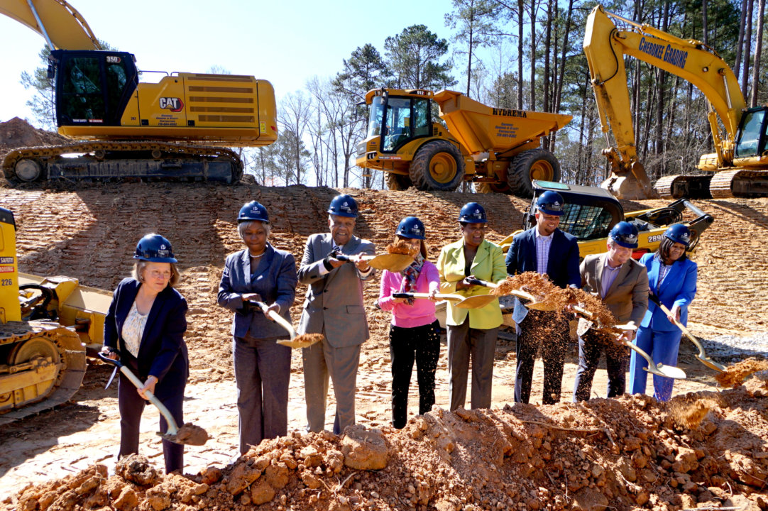 Lauren Waits (J.D. '29) breaks ground with her colleagues on the Housing Authority of Fulton County (HAFC) for the Anthem Senior Living Community.