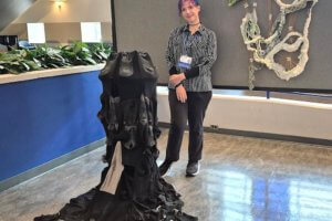 MFA Textiles Artist Eden Scroggins Wins Sustainability Award-Artistic Display at GSU Graduate Research Conference