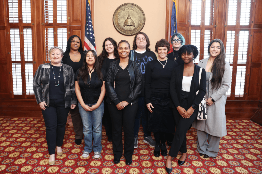 College students visit the Georgia State Capitol