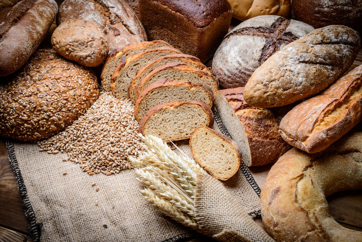 Still Life with a loaf of bread and a bunch of wheat