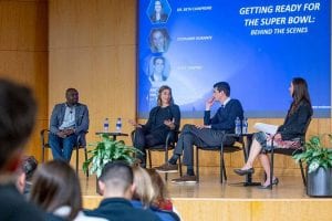 NFL Representatives Offer Insight into Super Bowl at Campus Connection Event