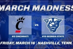 No. 15 Georgia State To Face No. 2 Cincinnati In Nashville