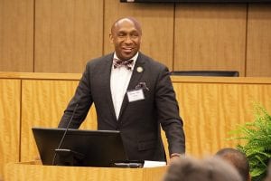 Mawuli Davis (J.D. '02) delivers Public Interest Keynote