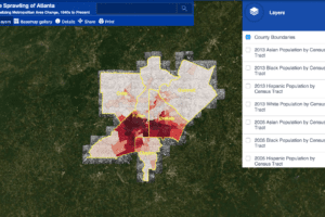 Sprawling of Atlanta: Visualizing Metropolitan Area Change, 1940s to Present
