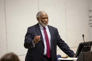 In the classroom, Stephens is Professor, Counsel, Judge and Jury