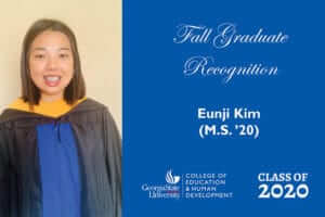 Graduate Highlight: Eunji Kim (M.S. ’20)
