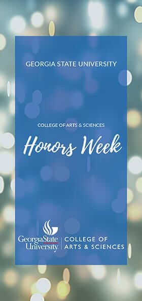 Cover art for Honors Week program booklet