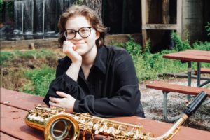 Sarah Griffin, graduate saxophone performance major, wins the Creative Excellence Award for the Musical Performance category at the Inaugural Graduate Conference for Research, Scholarship, and Creative Activity.