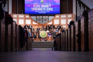 Students and Faculty participate in Martin Luther King Jr. Beloved Community Commemorative Service, January 16, 2023