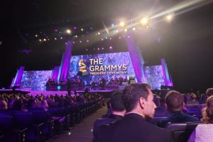 Music Management Professor, Al Thrash, and Grammy-Nominated Composer and GSU Alum, Carlos Simon, Attend the 2023 Grammy Awards
