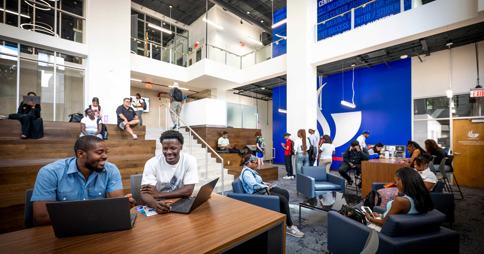 students inside the Student Success Center