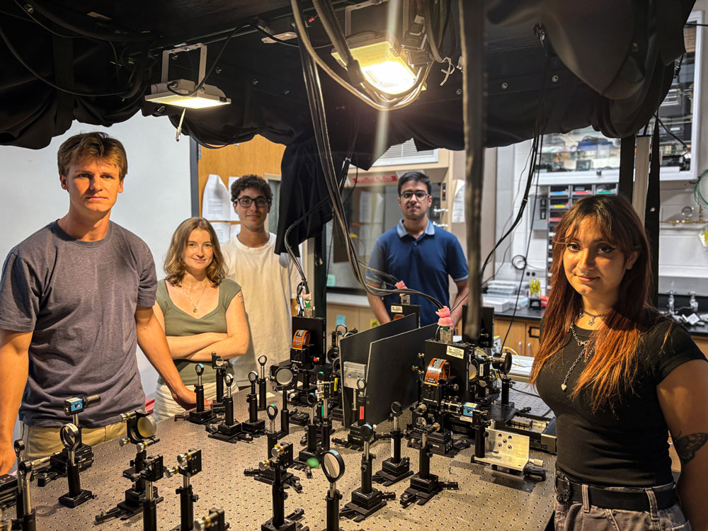 group of student researchers in the lab