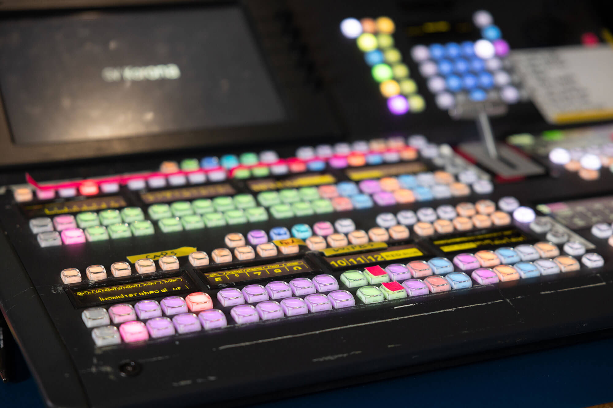 Close-up shot of the control board