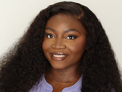 M.S. in Artificial Intelligence and Business Transformation student Aliyah Adebisi